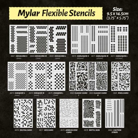 Pochoirs flexibles - Disque de camouflage (différentes tailles)