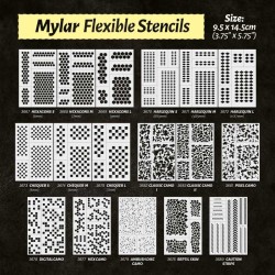 Pochoirs flexibles - ARLEQUIN M (9x5mm) 2