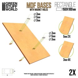 Socles DM - Rectangulaires 100x150mm (x2) 2