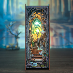 BOOK NOOK KIT - DIY - La Porte des Merveilles - 107pc + Eclairage LED 