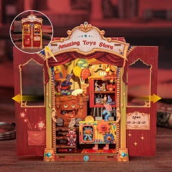 BOOK NOOK KIT - DIY - Magasin de Jouets - 107pc + Eclairage LED 