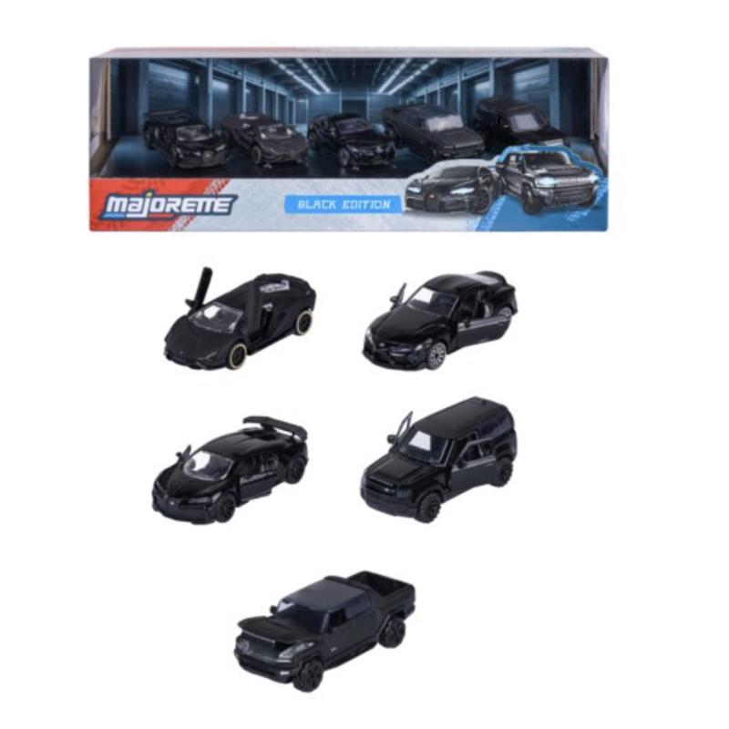 RIDE COOL - Black Edition - Pack de 5 Voitures Miniature - 1:64 