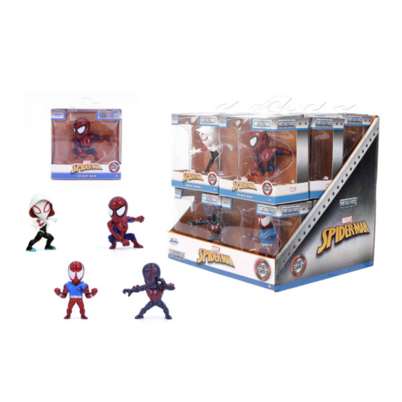 SPIDER-MAN - Display de Figurines 6cm - 4 Modèles - 12pc - Wave 4 