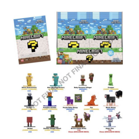 MINECRAFT - Display Figurines Nano Mystery 13 Assortiments - 24pc 