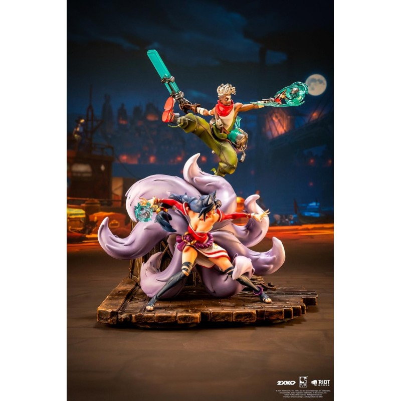 LEAGUE OF LEGENDS - Ekko & Ahri - Statuette Diorama 1/10 30cm 