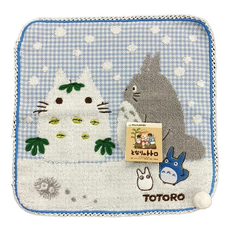 MON VOISIN TOTORO - Bonhomme de neige - Mini Serviette 25x25cm 