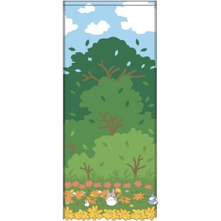 MON VOISIN TOTORO - Course Totoro bleu & blanc -Serviette 34x80cm 