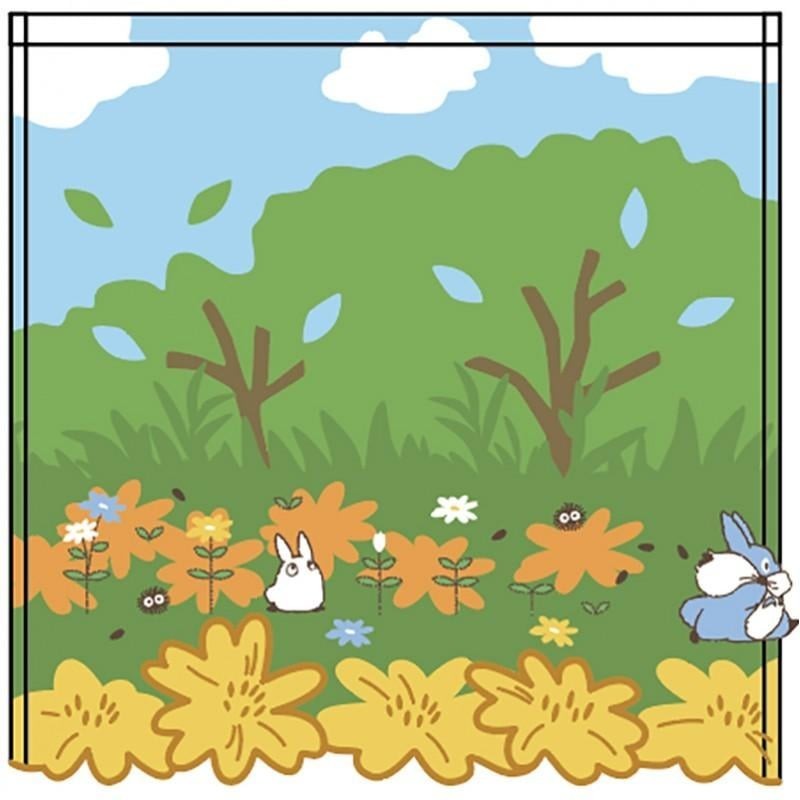MON VOISIN TOTORO -Course Totoro bleu & blanc - Mini Serviette 25x25cm 