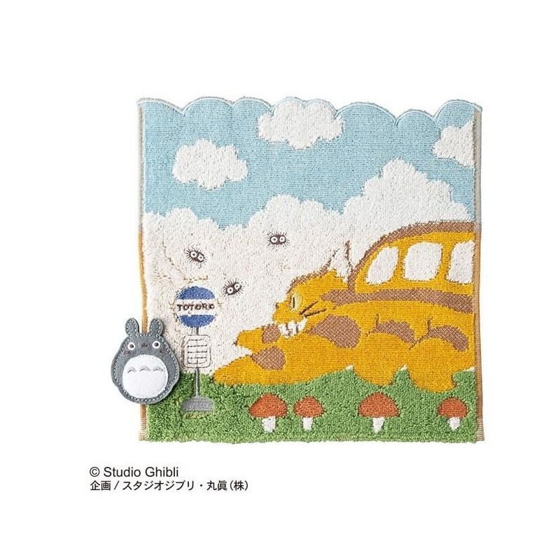 MON VOISIN TOTORO - Chatbus en chemin - Mini Serviette 25x25cm 