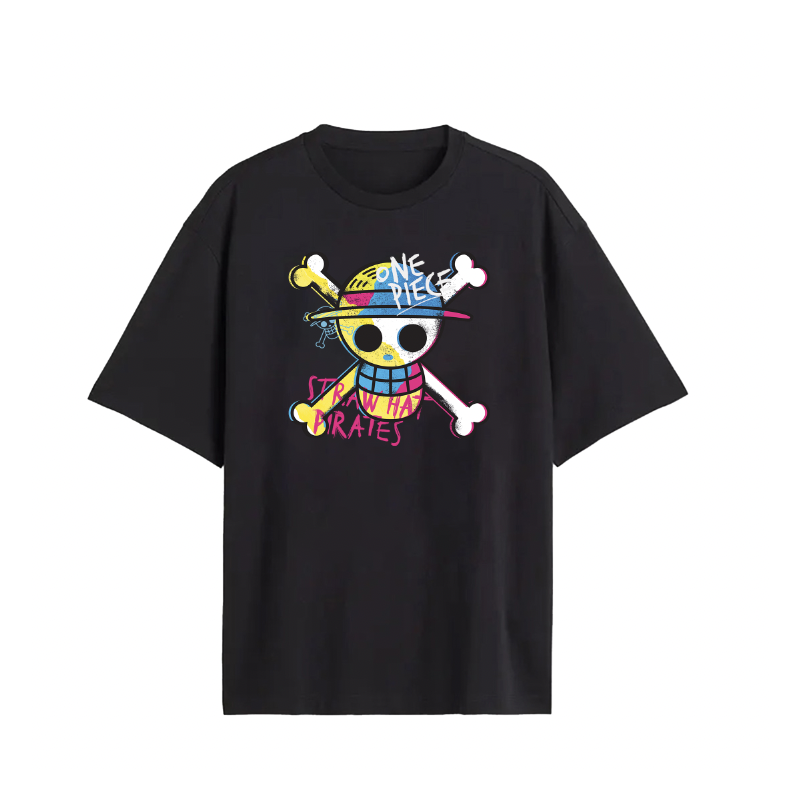 ONE PIECE - Straw Hat Pirate - T-Shirt Homme (S) 