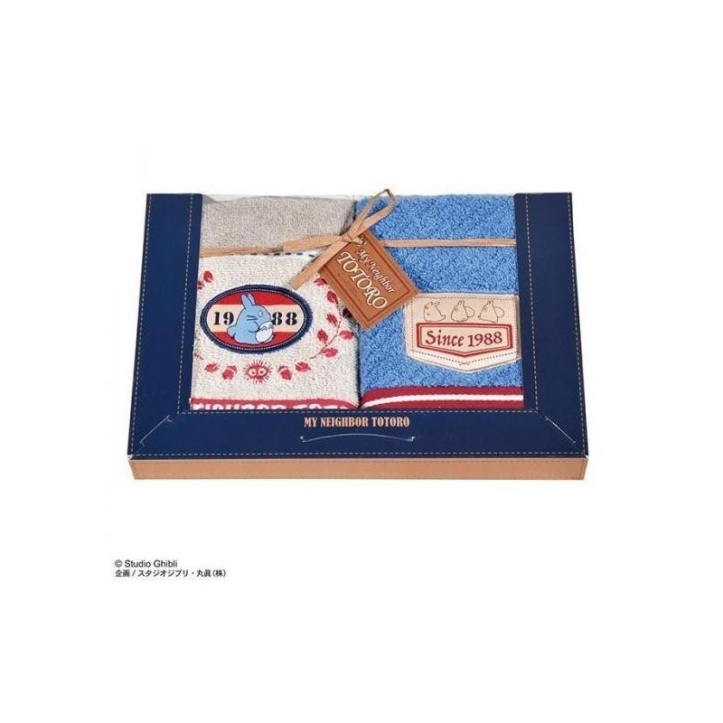 MON VOISIN TOTORO - Totoro - Coffret serviette en coton Denim Stitch 