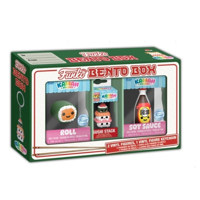FOODIES - POP Bento Box - Roll, Sushi Stack & Soy sauce 