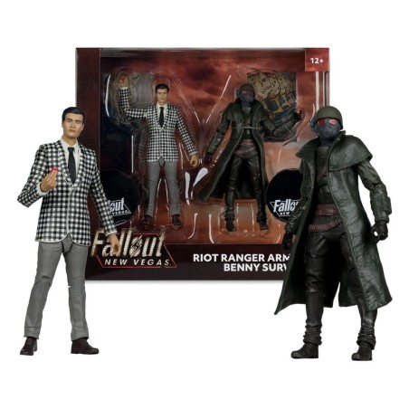 FALLOUT NEW VEGAS - Riot Ranger Armor & Benny - Pack 2 Figurine 18cm 