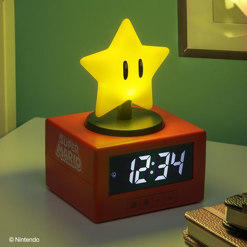 SUPER MARIO - Super Star - Réveil Lumineux Icon 12cm 