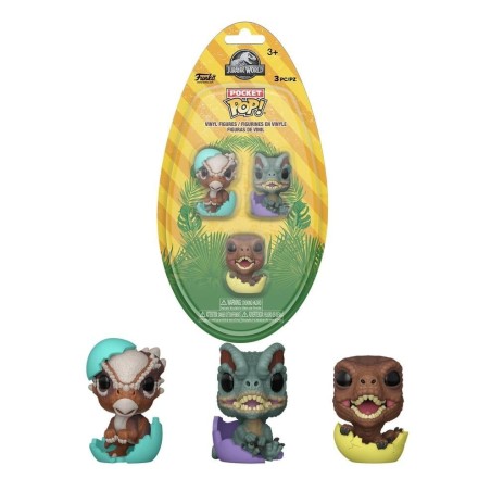 JURASSIC PARK SPRG - Pocket Pop Egg 3pk - Dinos 