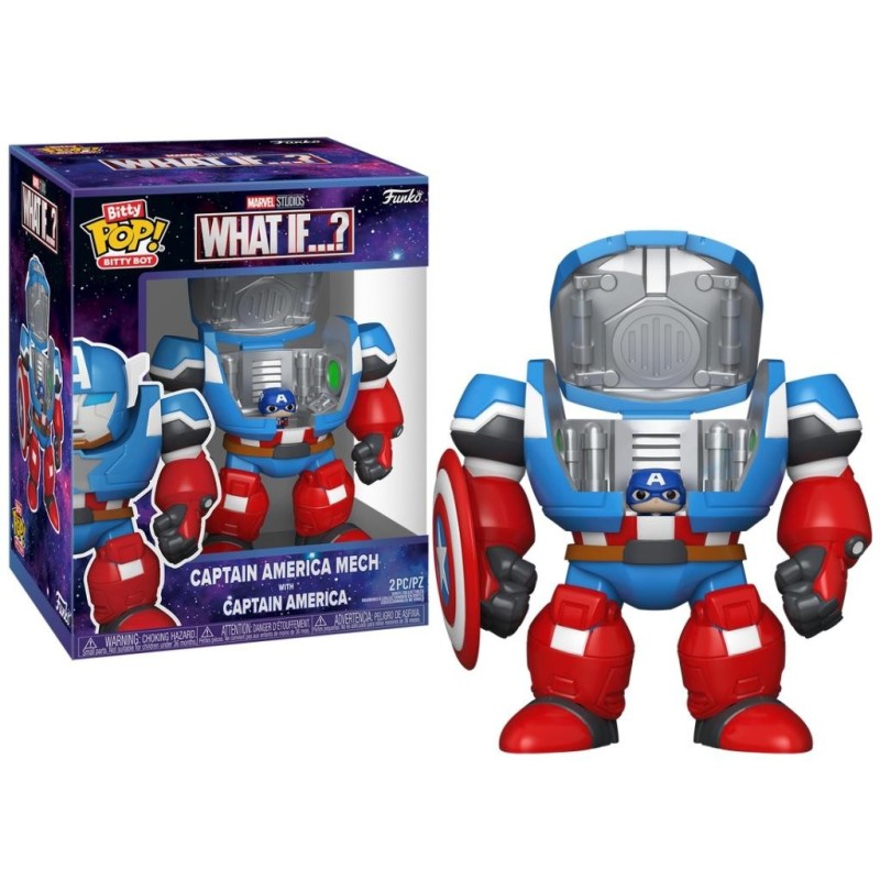 MARVEL - Bitty Bots - Captain America Mech avec Cap 