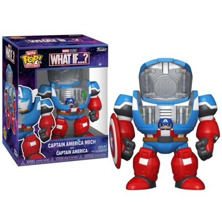 MARVEL - Bitty Bots - Captain America Mech avec Cap 