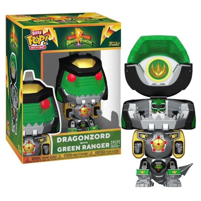 POWER RANGERS - Bitty Bots - Dragon Zord avec Ranger vert 