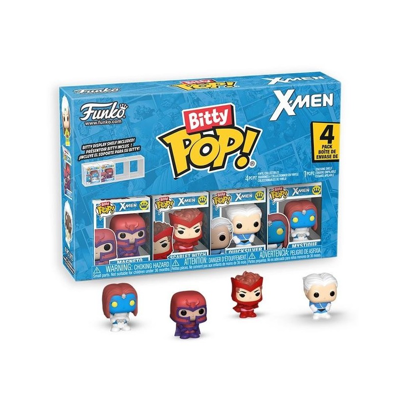 X-MEN - Bitty Pop 4 Pack 2.5cm - Magneto avec Chase 