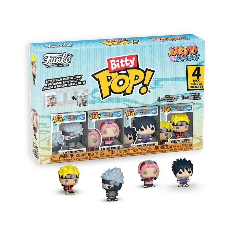 NARUTO SHIPPUDEN - Bitty Pop 4 Pack 2.5cm - Team 7 avec Chase 