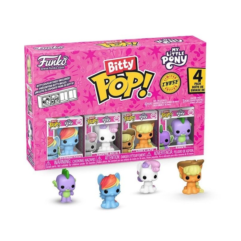 MY LITTLE PONNY - Bitty Pop 4 Pack 2.5cm - Rainbow Dash avec Chase 