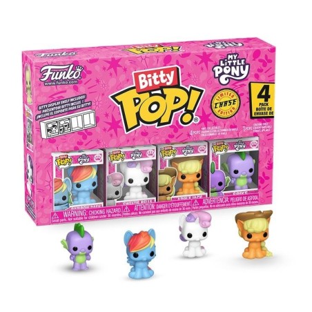 MY LITTLE PONNY - Bitty Pop 4 Pack 2.5cm - Rainbow Dash avec Chase 