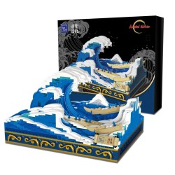 PANTASY - The Great Wave Of Kanagawa - Bloc de Construction 1497 pcs 