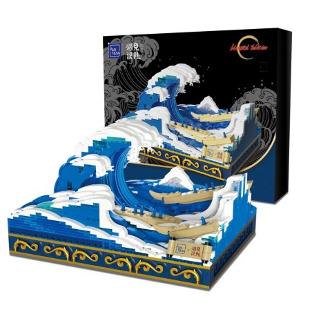 PANTASY - The Great Wave Of Kanagawa - Bloc de Construction 1497 pcs 
