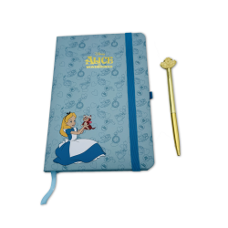 ALICE AUX PAYS DES MERVEILLES - Pack Premium Notebook A5 + Stylo-Bille 