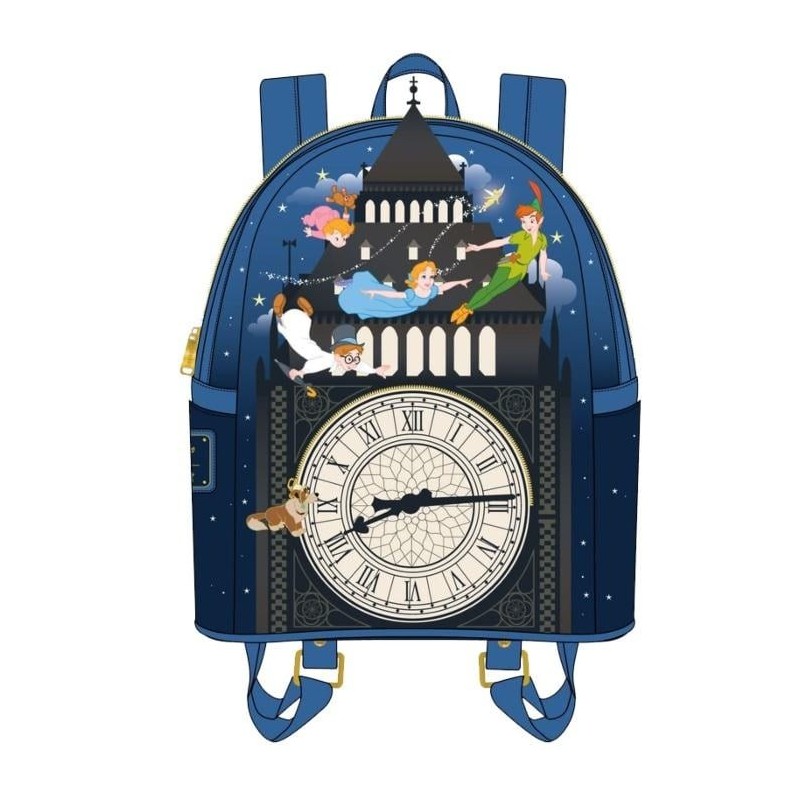 DISNEY - Peter Pan Glow Clock - Sac à dos LoungeFly '23x28x10cm' 