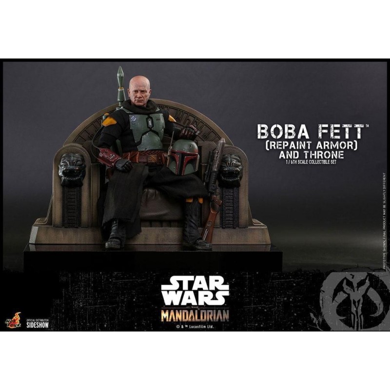 STAR WARS - Boba Fett & Throne - Statuette articu. Movie Masterp. 30cm 