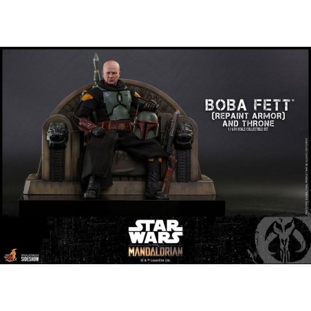 STAR WARS - Boba Fett & Throne - Statuette articu. Movie Masterp. 30cm 