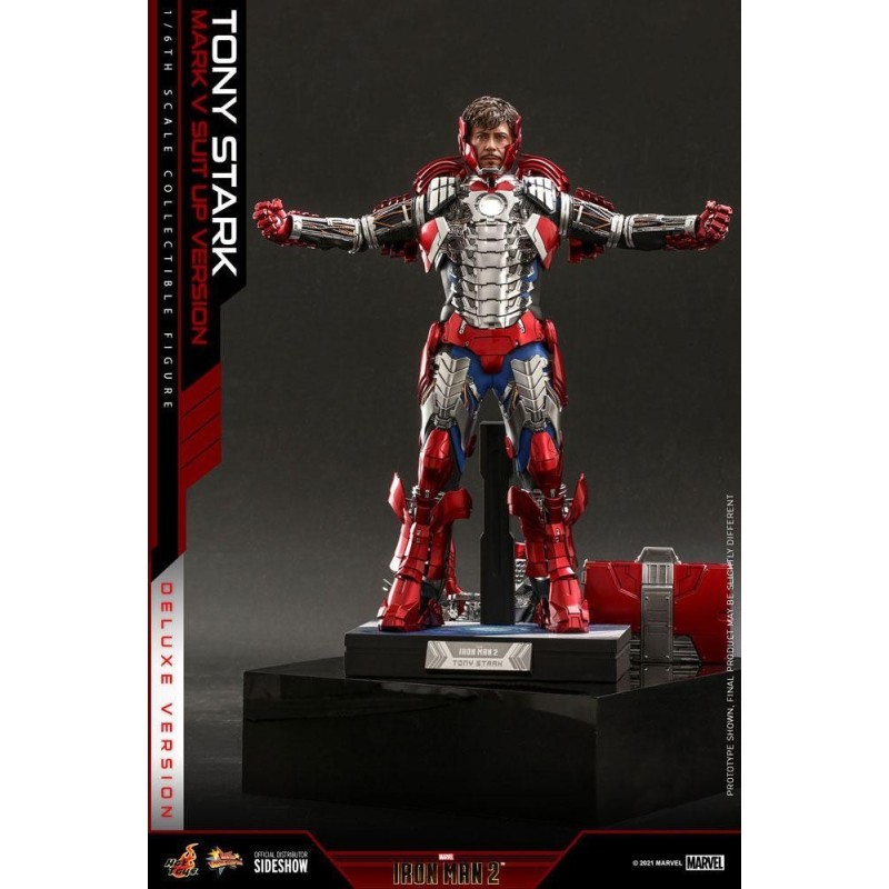 MARVEL - Tony Stark (Mark V Suit Up) Deluxe - Statuette articulée 31cm 