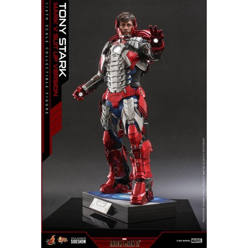 MARVEL - Tony Stark (Mark V Suit Up) - Statuette articulée 31cm 