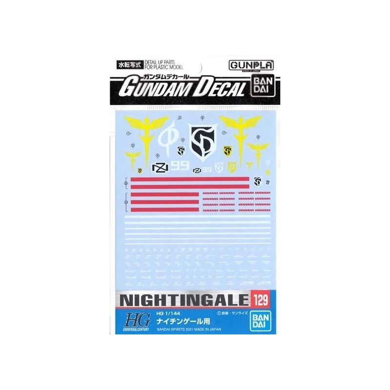 GUNDAM - Gundam Decal 129 HG 1/144 Nightingale - Model Kit 
