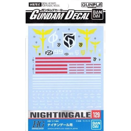 GUNDAM - Gundam Decal 129 HG 1/144 Nightingale - Model Kit 