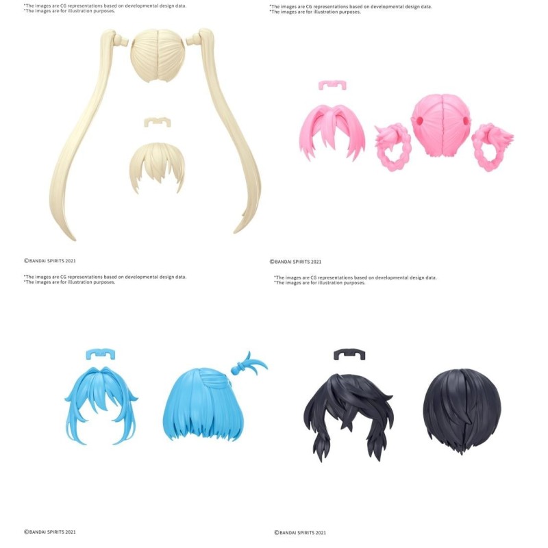 30MS - Option Hair Style Parts Vol. 13 All 4 Types - Model Kit 