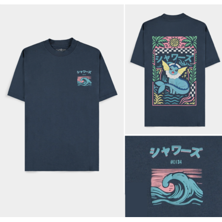 POKEMON - Aquali - T-Shirt Loose Fit Homme (2XL) 