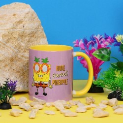 BOB L'EPONGE - Home Sweet Pineapple - Mug Interieur Coloré 325ml 