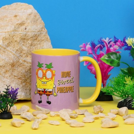 BOB L'EPONGE - Home Sweet Pineapple - Mug Interieur Coloré 325ml 