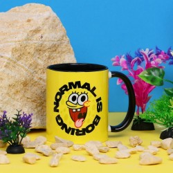 BOB L'EPONGE - Normal is Boring - Mug Interieur Coloré 325ml 
