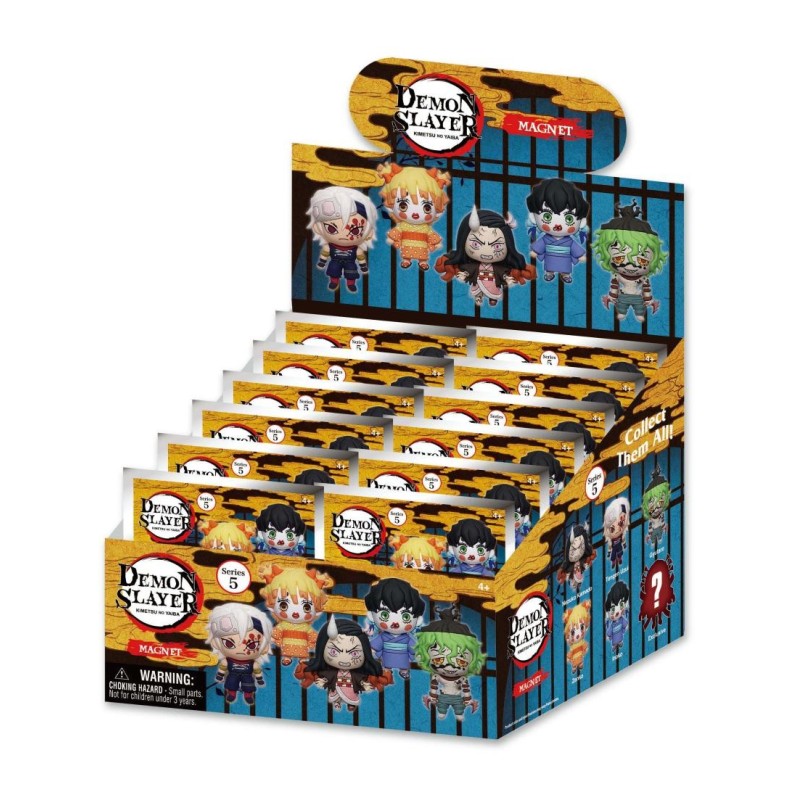 DEMON SLAYER -Series 5 -3D Foam Magnets in blind bags (Display 12 Pcs) 