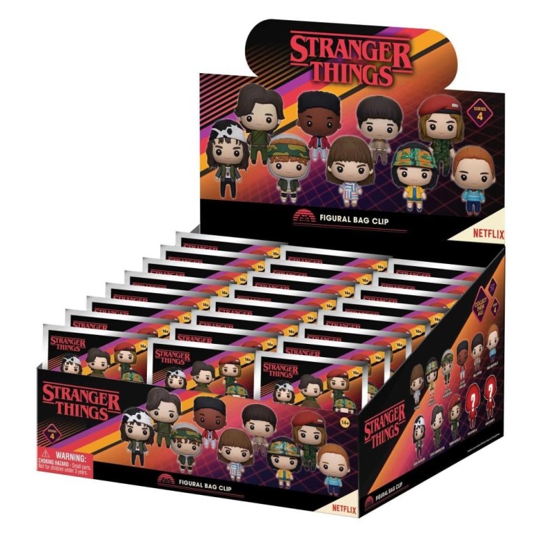 STRANGER THINGS - Series 4 - 3D Foam Bag Clip (Display 24 Pcs) 