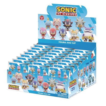 SONIC - Series 5 Flocked - 3D Foam Bag Clip (Display 24 Pcs) 