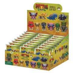 GODZILLA VS POWER RANGERS -Series 1 -3D Foam Bag Clip (Display 24 Pcs) 
