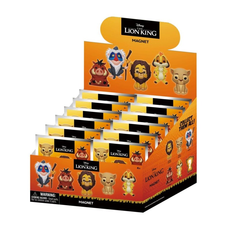 LE ROI LION -Series 1 - 3D Foam Magnets in blind bags (Display 12 Pcs) 