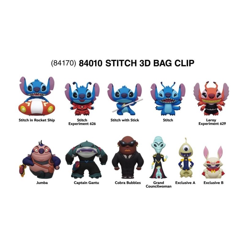 STITCH IN SPACE - Exclusive 4 - 3D Foam Bag Clip (Display 24 Pcs) 