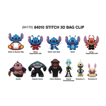 STITCH IN SPACE - Exclusive 4 - 3D Foam Bag Clip (Display 24 Pcs) 
