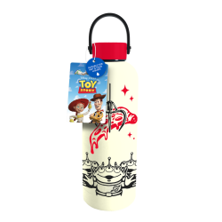 TOY STORY - Pizza Planet - Bouteille d'Eau en Métal avec Anse - 500ml 