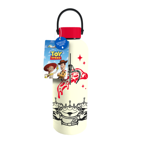 TOY STORY - Pizza Planet - Bouteille d'Eau en Métal avec Anse - 500ml 